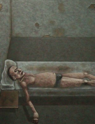 Mandra / Sloth (2009), 195x130 cm. Oli sobre tela.