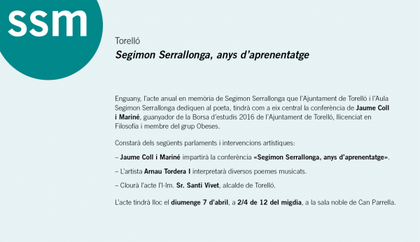 Homenatge anual Segimon Serralonga 2019