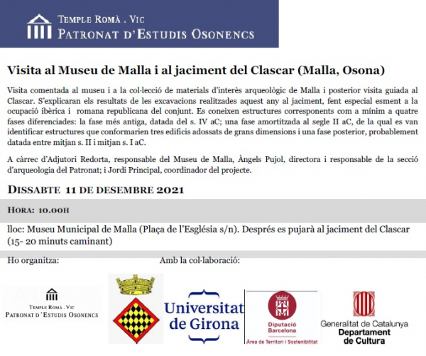 Visita museu Malla i jaciment Clascar